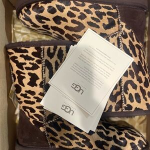 UGG Brown and Tan Animal Print Boots